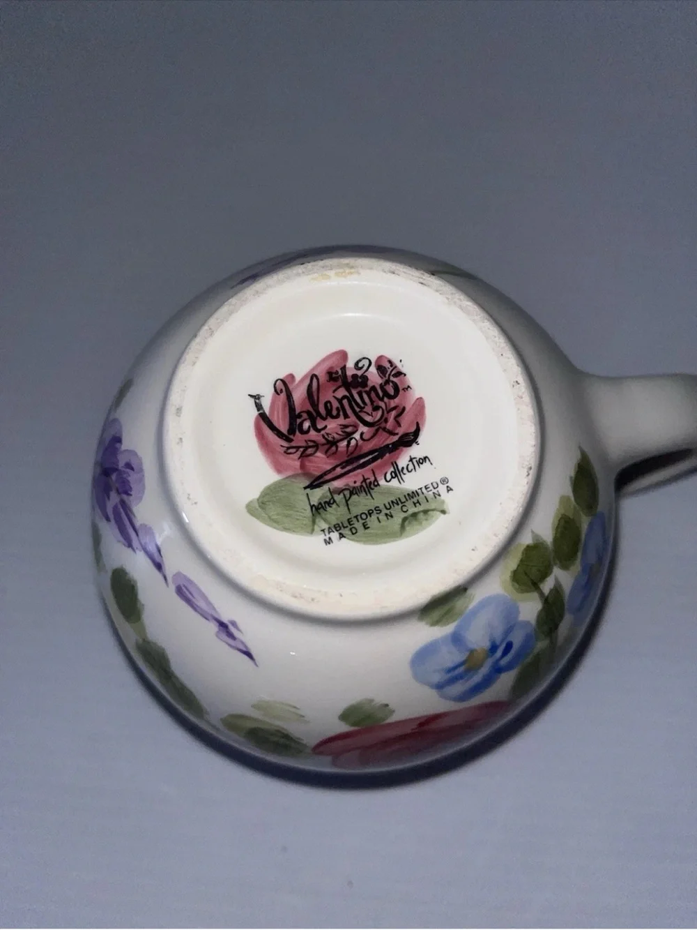 Hand-Painted Floral Ceramic Sugar, Creamer & Shakers Set - Multicolor